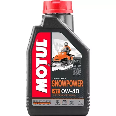 Motul Snowpower 0W-40 4T Motor Oil 4 Stroke 100% Synthetic 1 Liter 105891 • $21.95