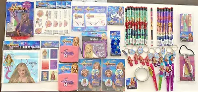 Hannah Montana Lot Wallet Button Earring Wristband Keyring. Tattoos Pencils • $59.99