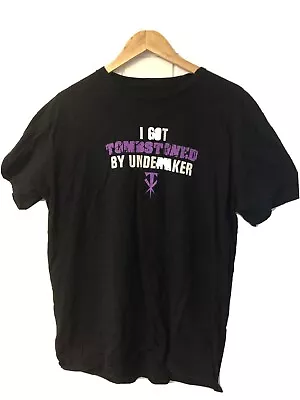 I Got Tombstoned By The Undertaker Large T Shirt WWE WWF Authentic  • £14.99