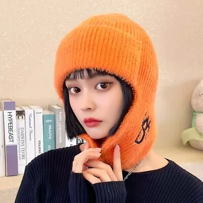 Winter Korean Beanies Hats Ear Muff Caps Hat With Earflaps Women Bomber Hats • $14.94