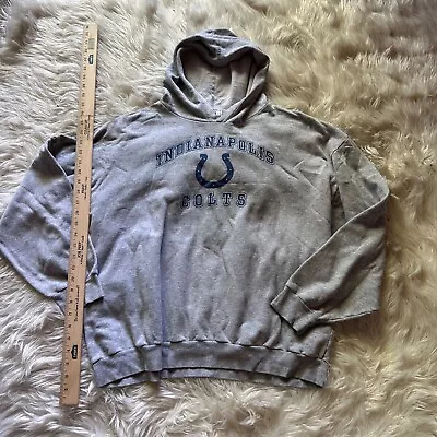 Reebok Indianapolis Colts Hoodie Mens XL Gray Fleece Sweatshirt NFL Pullover  • $20