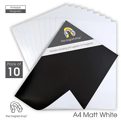 10 X A4 Magnetic Photo Paper MATTE Sheets Printable Inkjet Printer Fridge Magnet • £13.95