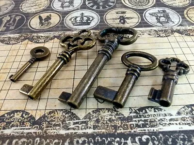 (Lot Of 5)  Vintage Style Open Barrel Skeleton Key Furniture Cabinet - Assorted • $8.99