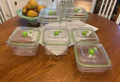 $60 • Buy FoodSaver Vacuum Seal Canisters Canister Lot Of 6 3 Cup, 5 Cup, 8 Cup