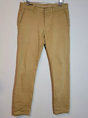 Cool Colors Khaki Pants Mens Size 32x32 Narrow Fit Straight Chino Flat Front • $12.99