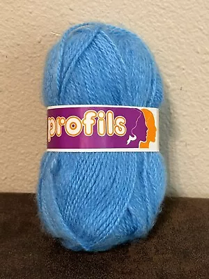 Rare Vintage “Profils” Brand 50 G 1 Oz Baby Blue NEW Yarn • $7.99