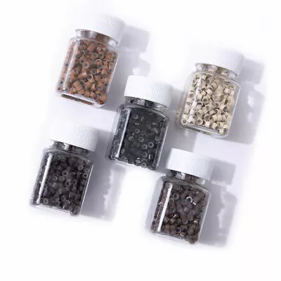 200 400 PCS Silicone Micro Rings Beads For I Tip Hair Extensions Hook Micro Loop • $5.82