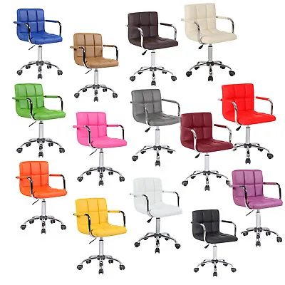 £55.99 • Buy Office Computer Shop Home Faux Leather Chair Swivel Studio Salon Barber Stool 