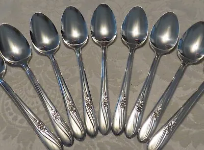 H & T MFG Co. Meadow Flower Silverplated Spoons 12 Piece Holmes & Turtle 1940 • $23.85