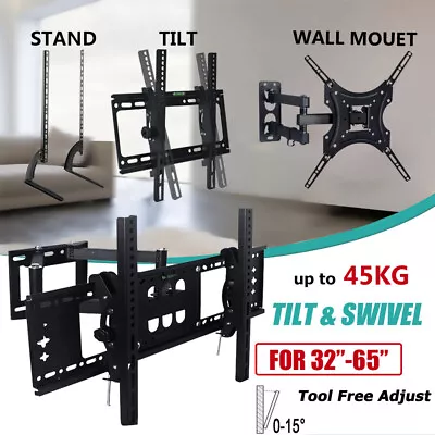 $26.99 • Buy Tilt TV Wall Bracket Mount Flat LED LCD 32 37 42 46 50 52 55 60 65 Inch LG Sony