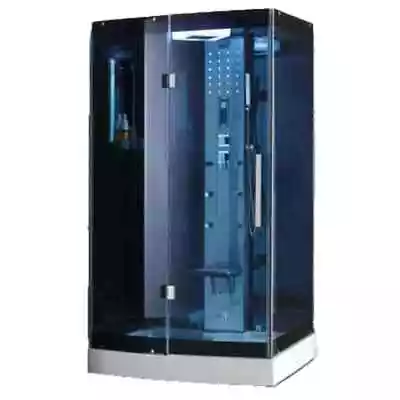 Steam Shower Enclosure Kit Panel Cabin Water Body Jets Rain Head FM Radio Blue • $2596.10