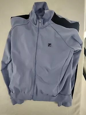 FILA Tennis Jacket Light Blue/ Navy Men’s Large Vintage Great Condition • $9.99