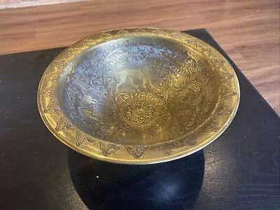 Vintage A. N. Oppenheim Brass Israel Pedestal Centerpiece Bowl • $25