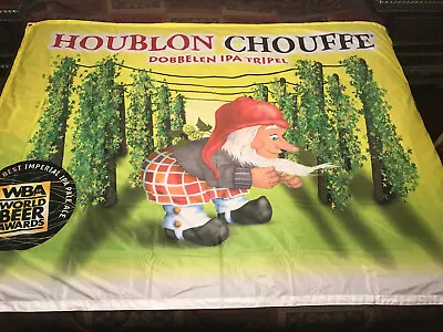 RARE La CHOUFFE BREWERY Belgium Houblon IPA GNOME Beer Banner Flag Bar Sign HUGE • $79.99
