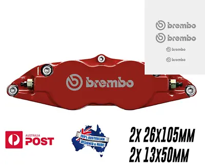 4x Brembo Brake Caliper Sticker Decal SILVER Evo 8 • $12.50