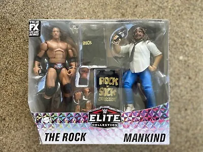 WWE Elite 2-Pack Mankind & The Rock (Rock & Sock Connection) Wrestling Figures • $119.99