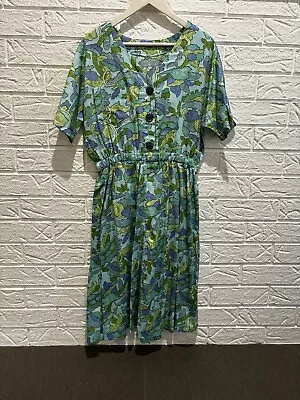 Vintage Style Handmade Summer Dress Size 12(?) Elastic Waist • $25