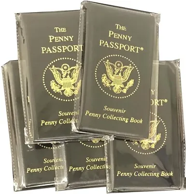 Penny Passport Souvenir Elongated Penny Collection 5 Albums Deal Christmas Gift • $24.95