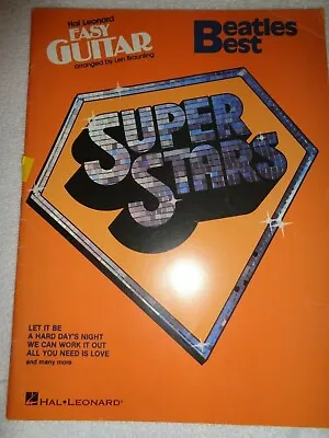 Vintage Hal Leonard Music Book Beatles Best Super Stars Easy Guitar Song Book • $12.99