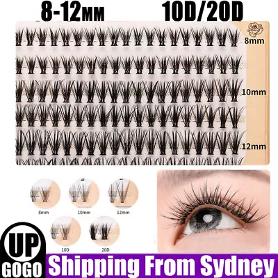 $7.99 • Buy 8-12mm Mix Volume Cluster Eyelash Extension Individual Russian False Mink Lashes