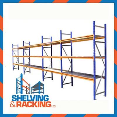 Warehouse Longspan Racking 9 Bays 2m H X 600mm D 1.5m W X 2 Levels • £2496.15