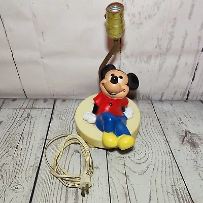 Vintage Mickey Mouse Table Desk Lamp Walt Disney Nursery Nightlight WORKS! • $21.99