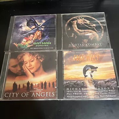 Lot Of 4 Movie Soundtrack CDs - Free Willy Batman Forever Mortal Kombat • $14.99