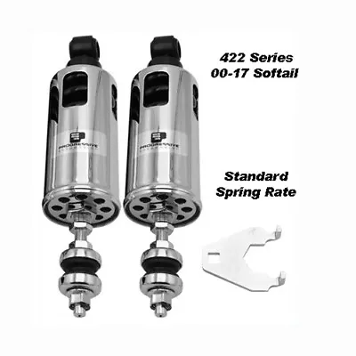 Progressive Suspension Standard Duty 422 Series Chrome Shocks 00-17 Softail • $574.95