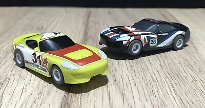 Micro Scalextric Sports Race  X 2 Yellow (Working) Black(Spares/Repairs) - Lot • £2.99