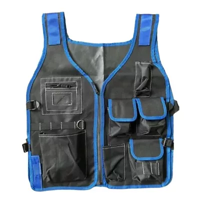 Tool Vest With Blue Trim Designed For Electricians And Home Improvement • $30.28