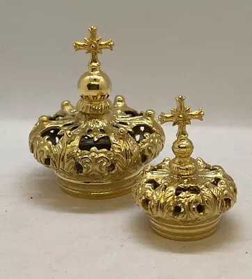 Crowns For Saints Royal Brass Bathroom Gold Madonna Maria Statue 25/1 3/8in • $688.29