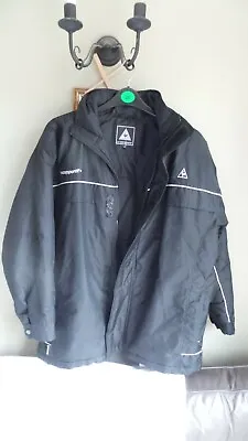Mens Le Coq Sportif Padded Shower & Windproof Jacket Size S 34 - 36''- Black VGC • £16.95