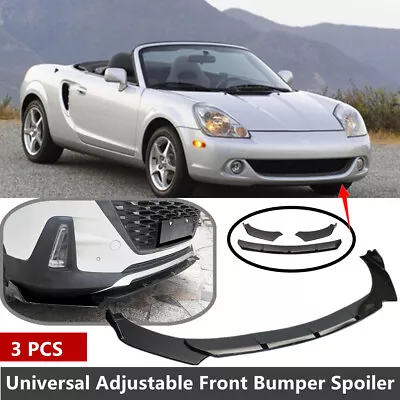 Add-on Universal Fit For 2000-2006 Toyota MR2 Front Lip Spoiler Splitter Black • $69.99