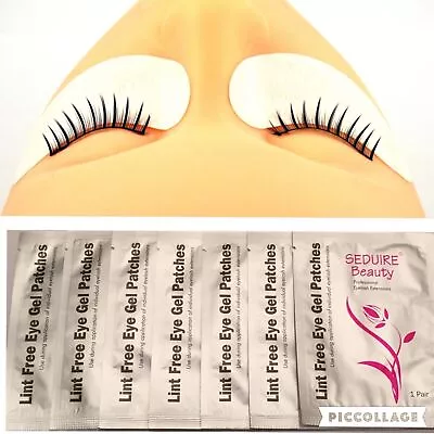 Lint Free Under Eye Gel Pads Eyelash Extension Gel Patches 100 Pairs UK Beauty • £4.74