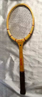 Tennis Racket Spaulding Of Belgium Vintage DAVIS CUP All White Ashbow Wood • $29.99