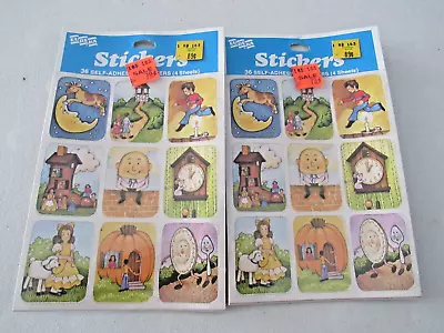 Lot 2 Packages  Of Vintage Eureka Stickers Nursery Rhymes Nip • $14