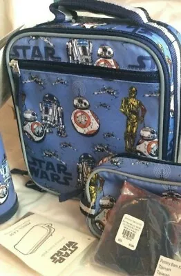 School Pottery Barn Disney STAR WARS LUNCH Box + Jedi Planet Space Boy Gift • $69.87