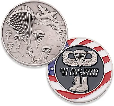 United States Military Paratrooper Challenge Coin • $18.97