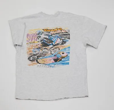Vintage 90s Yamaha Suzuki Sports Center Motorcycle T Shirt Mens Size L Signed • $54.95