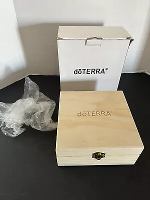 NIB DoTerra Wood Essential Oil Wooden Box Storage Case Carrier Holds 25 Bottles • $21.99