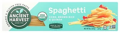 ANCIENT HARVEST Pasta ORGANIC Gluten Free Spaghetti 8 Oz NON GMO Corn Rice • £3.21