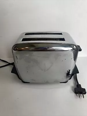 Vtg Fostoria Chrome Toaster Model 34102 2 Slice Circa 50/60's Mid-Century Modern • $19.99