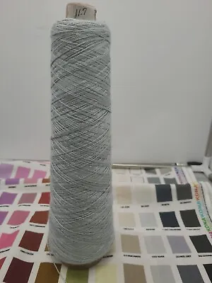 11.7 Oz Yarn 100% Natural Silk Yarn Weaving Macrame Knitting Silver On Cone • $37