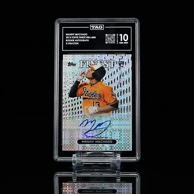 2013 Topps Finest Autograph X-Fractor RA-MM Manny Machado RC Rookie TAG 10 • $330