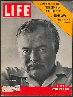 Life Magazine September 1 1952 ~Ernest Hemingway ~ The Old Man And The Sea  • $149.99