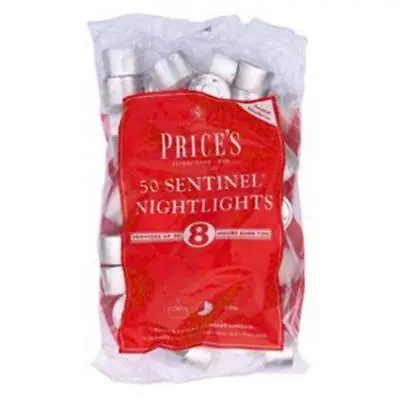 Prices Patent Candles Sentinel 50 Nightlights 8 Hour Tealights Multipacks • £69.99