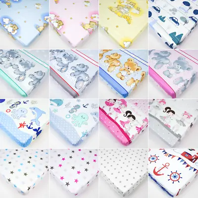 £9.99 • Buy Baby Nursery Cotton Fitted Sheet/All Sizes/Crib Cot Bed Matching Bedding Pattern