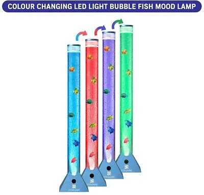 £24.25 • Buy Extra Large 90cm Colour Changing LED Sensory Bubble Tube Lamp FishWater Blue 