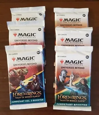 MTG Lord Of The Rings: Tales Of Middle-Earth Jumpstart - 6 Booster Packs • $32