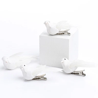 $18.36 • Buy Miniature White Feathered Mushroom Dove Birds- 12 Birds